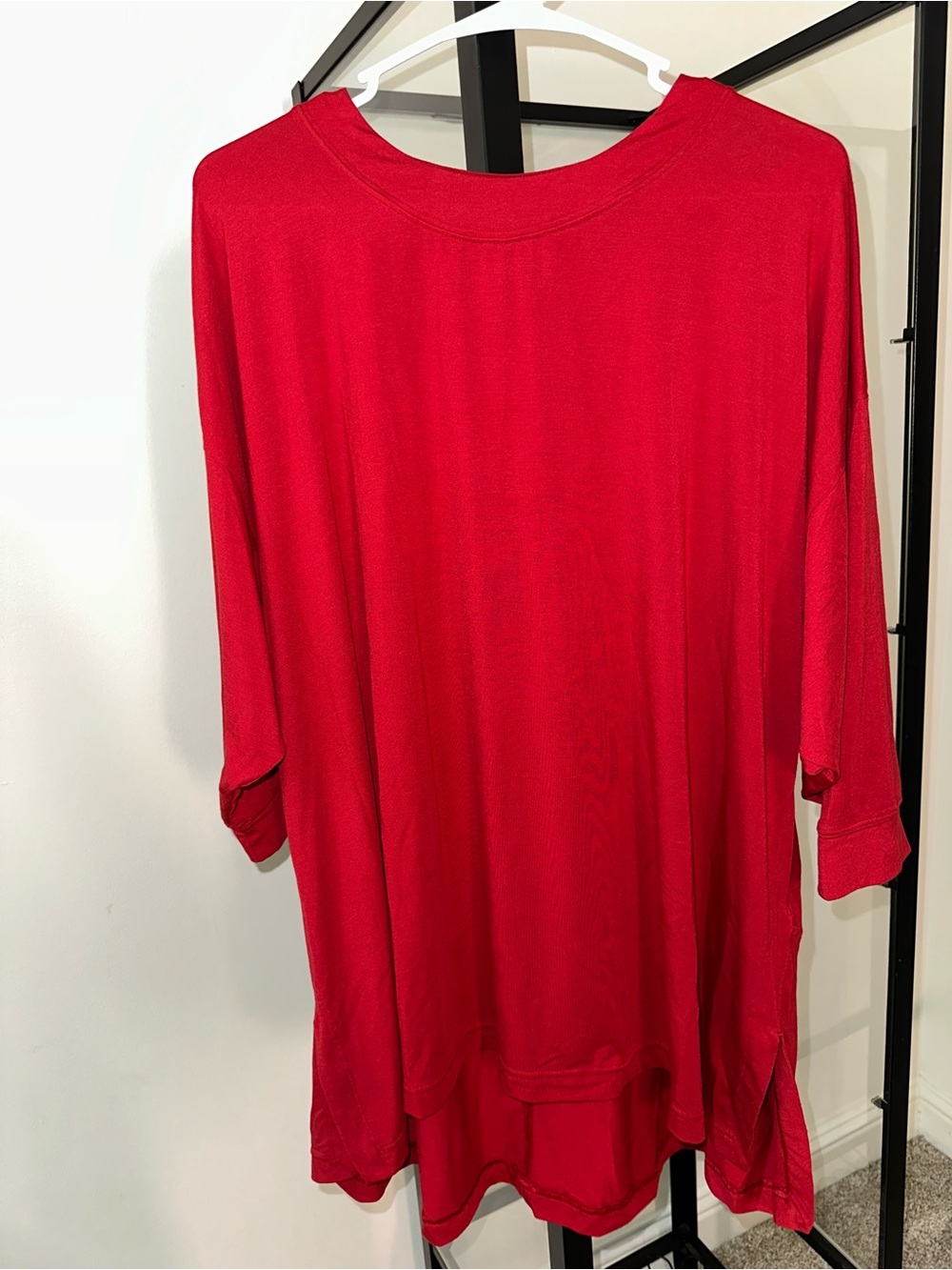 Athleta Red Relaxed Lightweight Tunic Sz 1X